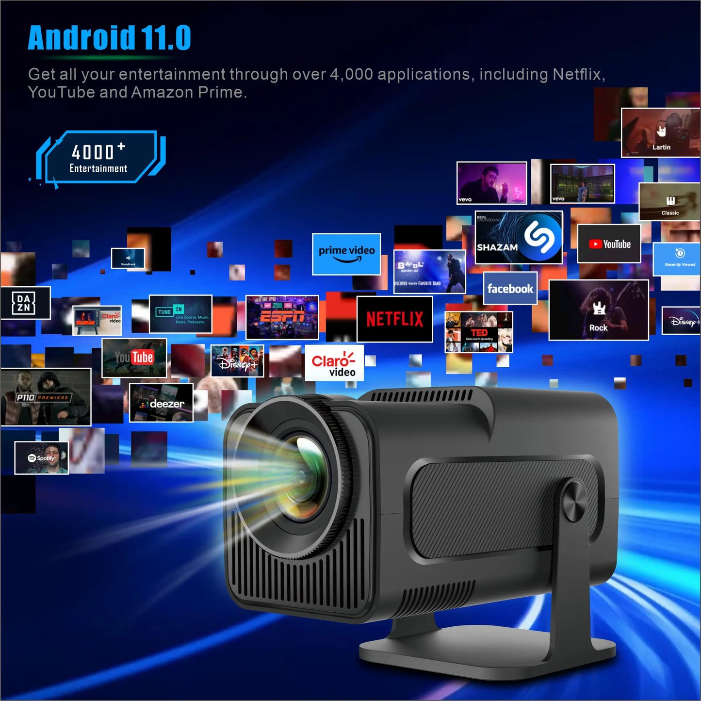 HY320 4K Portable Smart Projector