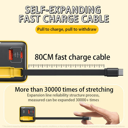 65W GaN USB-C Fast Charger with Built-in Cable