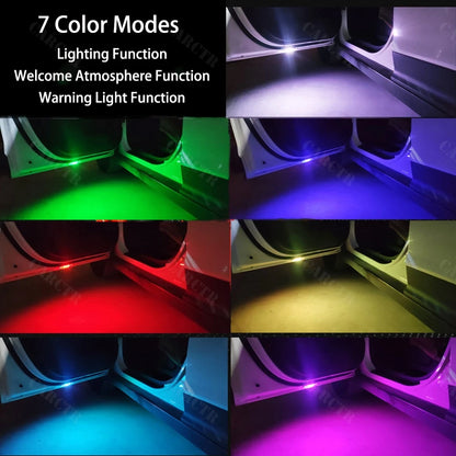 Wireless RGB Car Door Safety Welcome Light