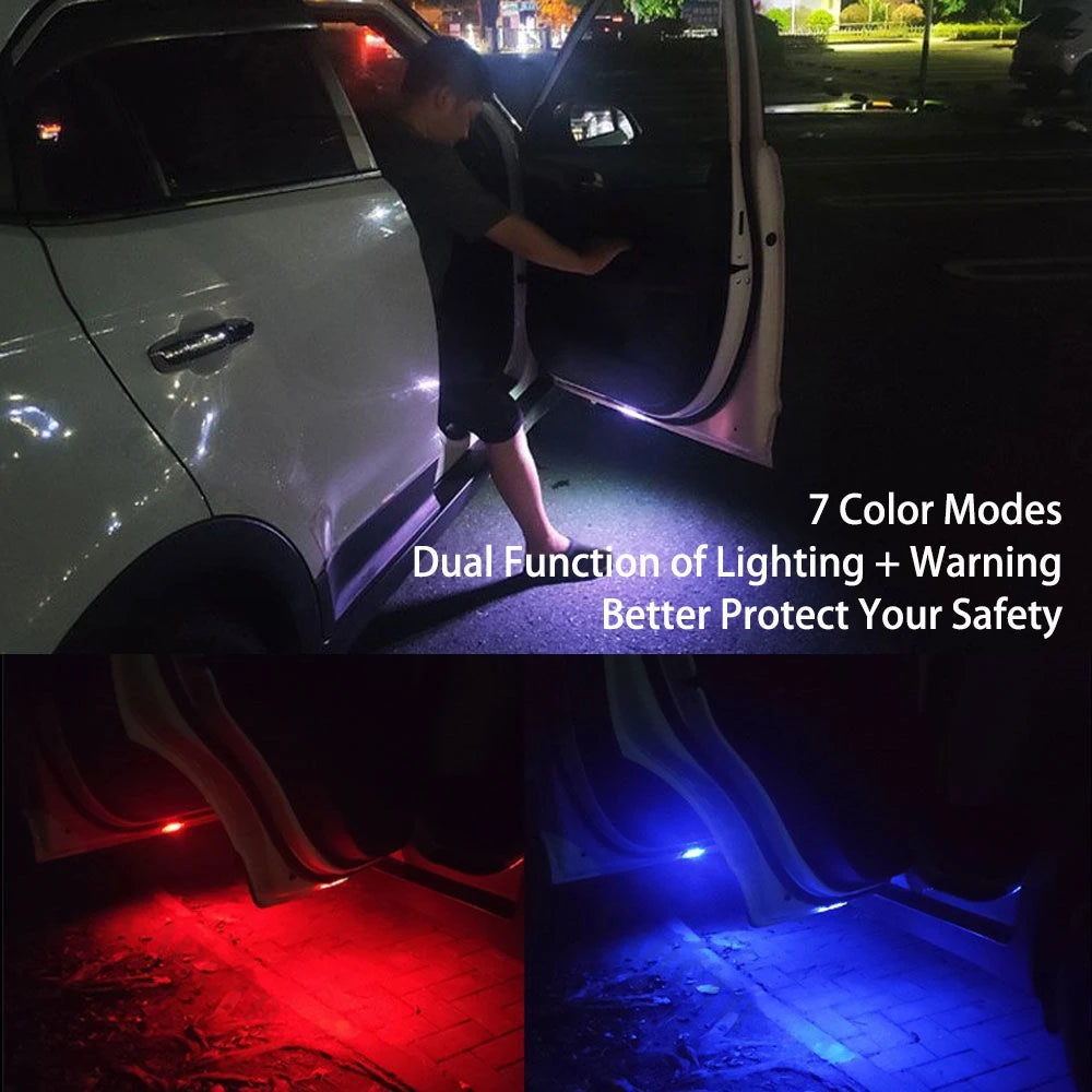 Wireless RGB Car Door Safety Welcome Light